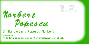 norbert popescu business card